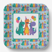 Little Dino 1st Birthday Paper Plate Pappteller (Vorderseite)