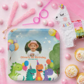 Little Dino 1st Birthday Paper Plate Pappteller (Party)