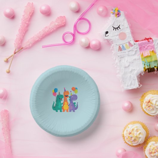 Little Dino 1st Birthday Pappteller (Party)