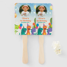 Little Dino 1st Birthday Set of Fans