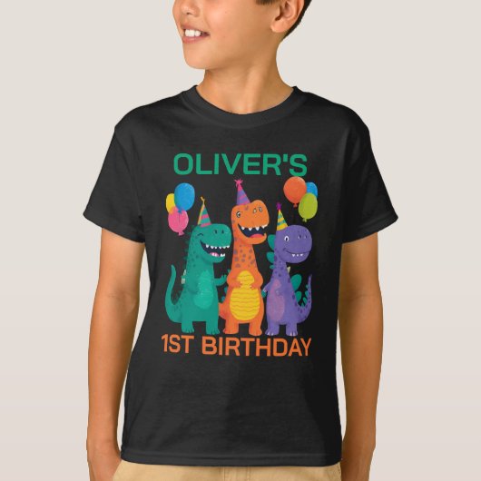 Little Dino 1st Birthday T-Shirt (Vorderseite)
