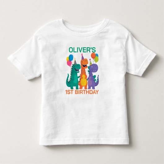 Little Dino 1st Birthday T-Shirt (Vorderseite)