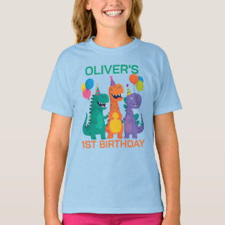Little Dino 1st Birthday T-Shirt