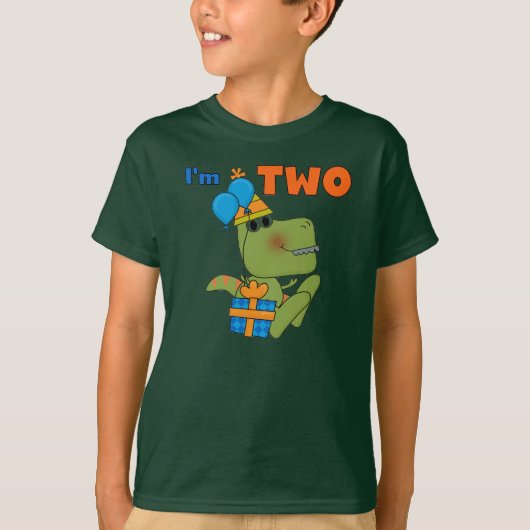 Little Dino 2. Geburtstag Tshirts und Geschenke (Vorderseite)