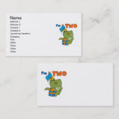 Little Dino 2. Geburtstag Tshirts und Geschenke Visitenkarte (Vorne/Hinten)