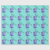 Little Dino auf dem Way Baby Shower Wrapping Paper Geschenkpapier (Flach)