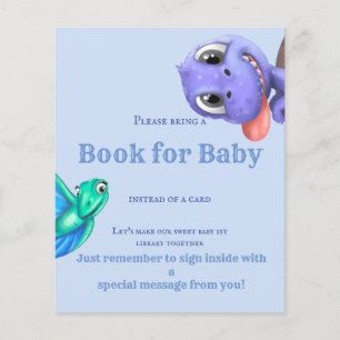Little Dino auf dem Way Blue Book for Baby Shower