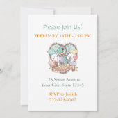 Little Dino Birthday Personalized Einladung (Rückseite)