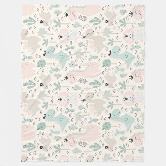 Little Dino Delight Fleecedecke (Vorderseite)