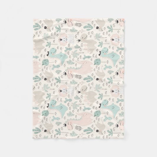 Little Dino Delight Fleecedecke (Vorderseite)