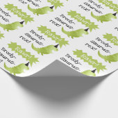 Little Dino Geburtstag Thema Dinosaur Babydusche Geschenkpapier (Ecke)
