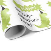 Little Dino Geburtstag Thema Dinosaur Babydusche Geschenkpapier (Rolleneckpunkt)