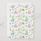 Little Dinosaur Baby Dusche Einladung (Rückseite)