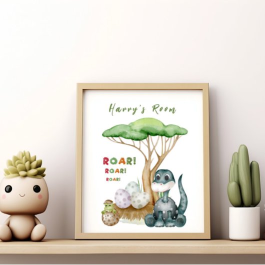 Little Dinosaur Baby Kinderzimmer Poster | Babyges