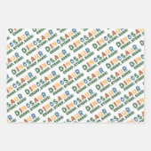 Little Dinosaur Chomp Stomp Rawr Birthday Party Geschenkpapier Set (Vorderseite 2)