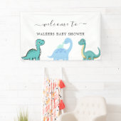Little Dinosaur Cute Baby Shower Banner (Insitu)