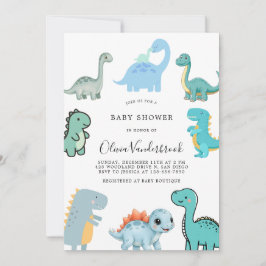 Little Dinosaur Cute Baby Shower Einladung
