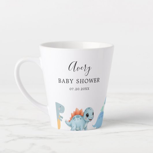 Little Dinosaur Cute Baby Shower Milchtasse (Links)