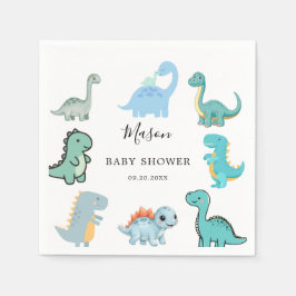 Little Dinosaur Cute Baby Shower Serviette