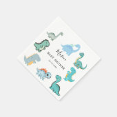 Little Dinosaur Cute Baby Shower Serviette (Ecke)