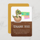 Little Dinosaur Hatching Soon Dankeskarte (Vorne/Hinten)