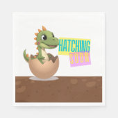Little Dinosaur Hatching Soon Serviette (Vorderseite)