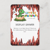 Little Dinosaur Is on the Way Display Shower Begleitkarte (Vorderseite)