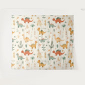 Little Dinosaurier Beige neutrale Tones Wandteppich (Vorderseite (Horizontal))