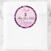 Little Diva Baby Girl Monthly Meilensteine Sticker (Tasche)
