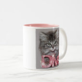 Little Diva Kitty - "Halten Sie Ihren Schwanz hoch Zweifarbige Tasse (VorderseiteRechts)