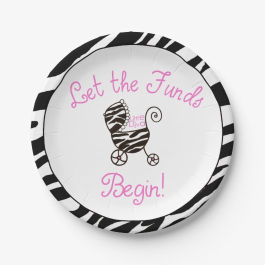 "Little Diva" Ließ die Fonds beginnen! Pappteller (Vorderseite)