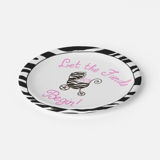 "Little Diva" Ließ die Fonds beginnen! Pappteller (Schrägansicht)