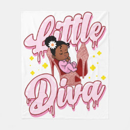 Little Diva Melanin Baby Black Girl Magic Girls Fleecedecke