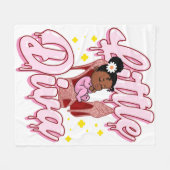 Little Diva Melanin Baby Black Girl Magic Girls Fleecedecke (Vorderseite (Horizontal))