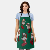 Little Dog Christmas Apron Schürze (Getragen)