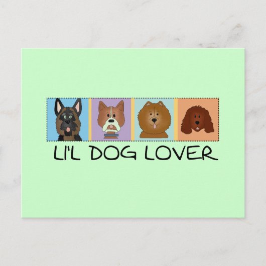 Little Dog Lover Tshirts und Geschenke Postkarte (Vorderseite)