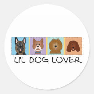 Little Dog Lover Tshirts und Geschenke Runder Aufkleber