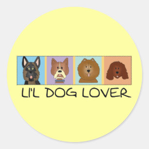 Little Dog Lover Tshirts und Geschenke Runder Aufkleber