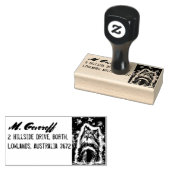 Little Doggy in blau Gummistempel (Stempel)