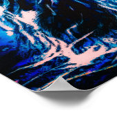 Little Doggy in blau Poster (Ecke)