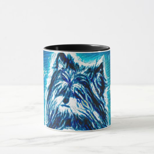 Little Doggy in blau Tasse (Zentrum)