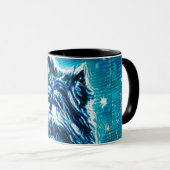 Little Doggy in blau Tasse (VorderseiteRechts)