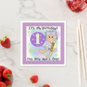 Little Doll Girl 1. Geburtstagspapier Napkins Serviette (Beispiel)