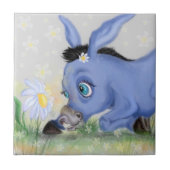 Little Donkey and Daisy Keramik Tile - Malerei Fliese (Vorderseite)