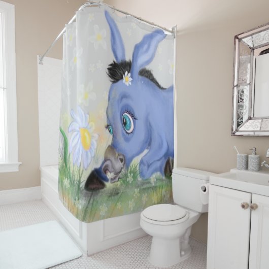 Little Donkey and Daisy - Niedlich Duschvorhang (Beispiel)