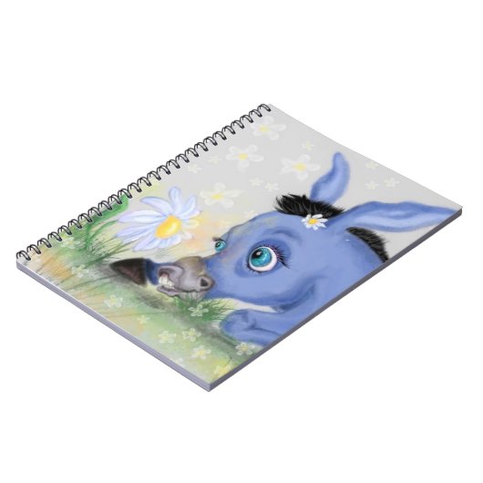 Little Donkey and Daisy - Niedlich Notizblock (Linke Seite)
