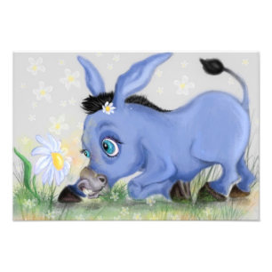 Little Donkey und Daisy Fotodruck