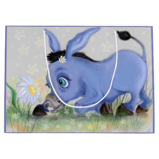 Little Donkey und Daisy-Geschenktasche Große Geschenktüte (Vorderseite)