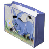 Little Donkey und Daisy-Geschenktasche Große Geschenktüte (Rückseite Schrägansicht)