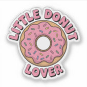 Little Donut Lover | Kinder Aufkleber (Vorderseite)